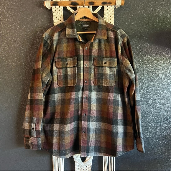 Jeremiah Other - Jeremiah American Legacy Mens (L) Brown Plaid Wool Blend Flannel Shirt Shacket